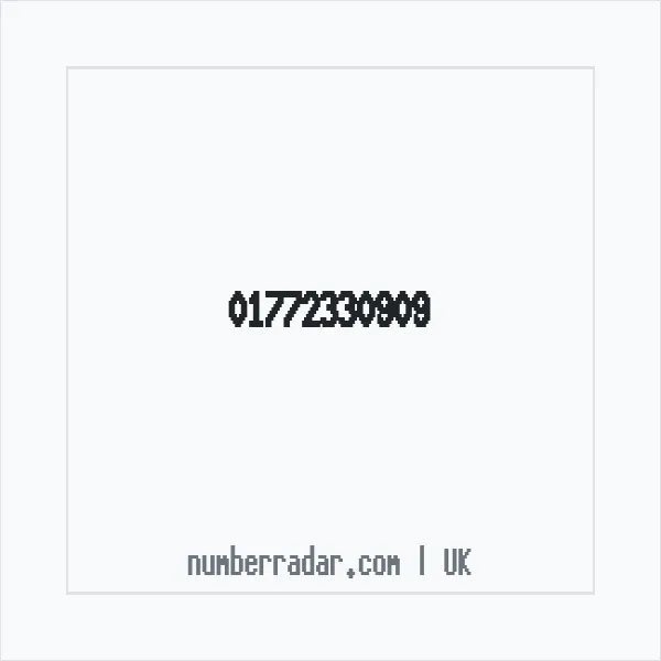 Reverse number check for +44 1772 330909 — who called me?
