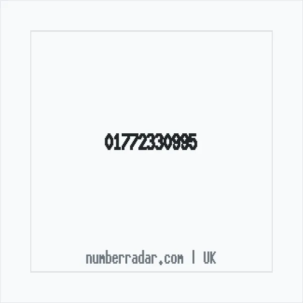 Reverse number check for +44 1772 330995 — who called me?