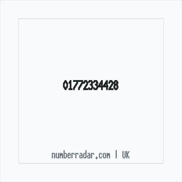 Reverse number check for +44 1772 334428 — who called me?