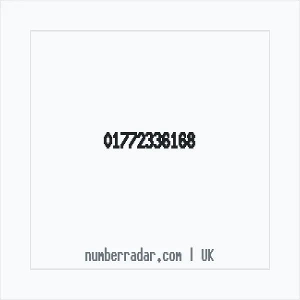 Reverse number check for +44 1772 336168 — who called me?