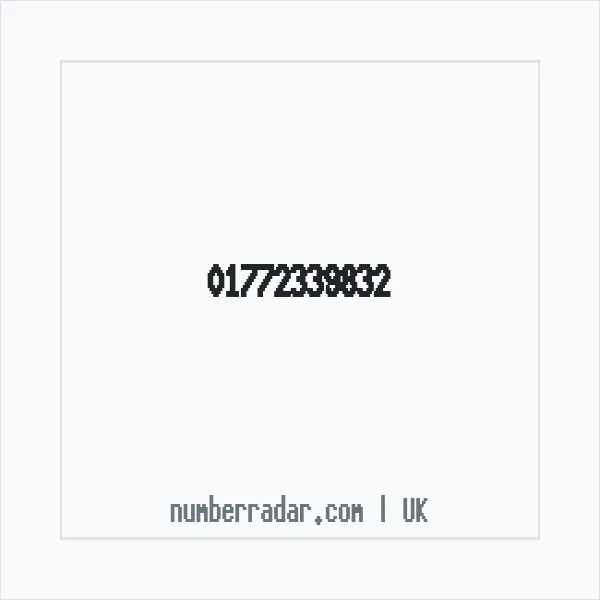 Reverse number check for +44 1772 339832 — who called me?