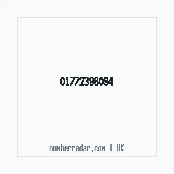 Reverse number check for +44 1772 396094 — who called me?