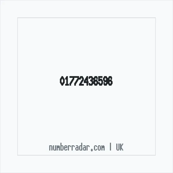 Reverse number check for +44 1772 436596 — who called me?