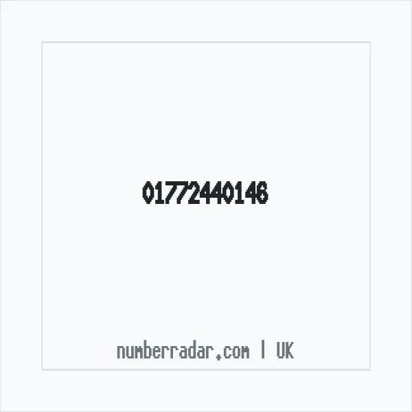 Reverse number check for +44 1772 440146 — who called me?