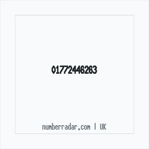 Reverse number check for +44 1772 446263 — who called me?