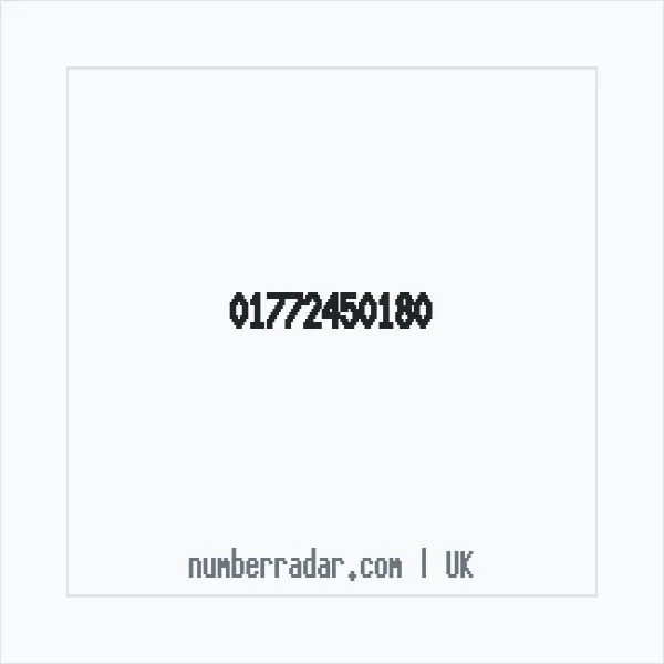 Reverse number check for +44 1772 450180 — who called me?