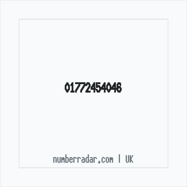 Reverse number check for +44 1772 454046 — who called me?
