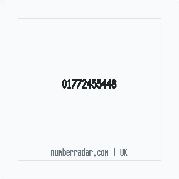 Reverse number check for +44 1772 455448 — who called me?
