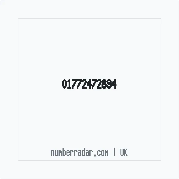 Reverse number check for +44 1772 472894 — who called me?