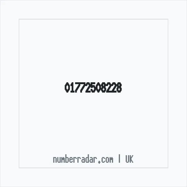 Reverse number check for +44 1772 508228 — who called me?