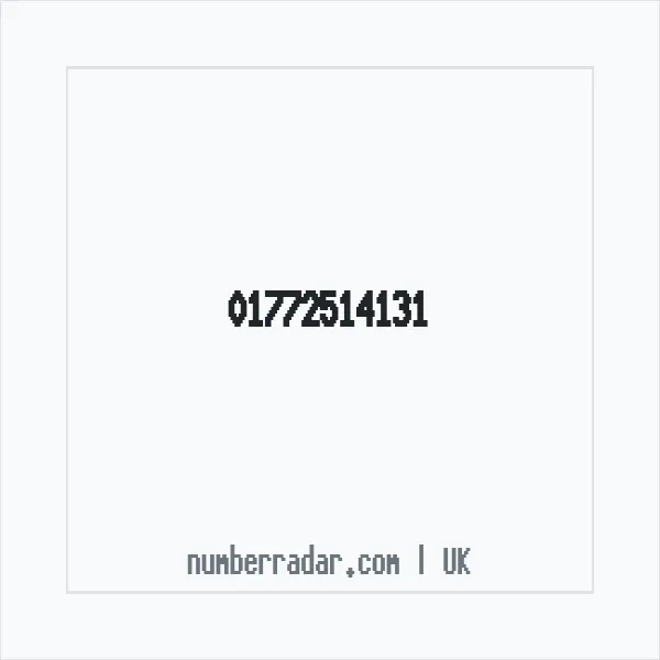 Reverse number check for +44 1772 514131 — who called me?