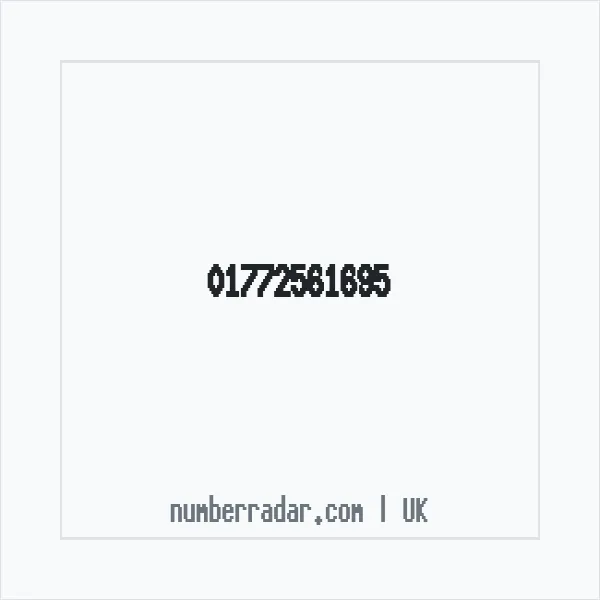Reverse number check for +44 1772 561695 — who called me?