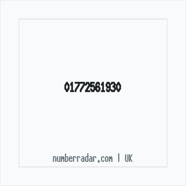 Reverse number check for +44 1772 561930 — who called me?