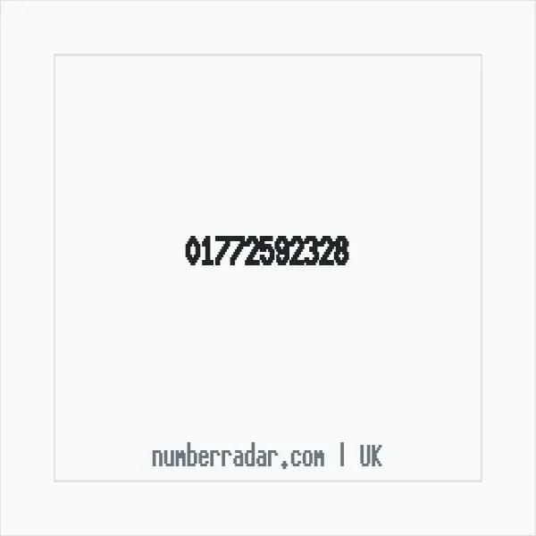 Reverse number check for +44 1772 592328 — who called me?