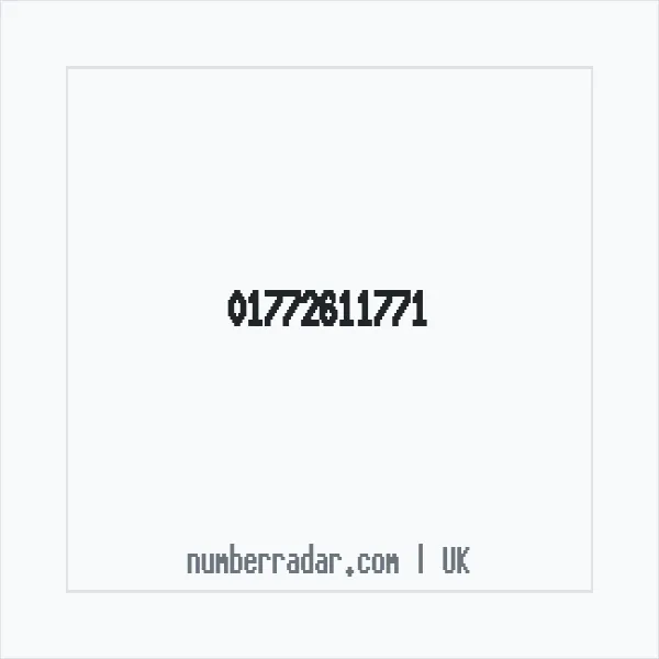 Reverse number check for +44 1772 611771 — who called me?