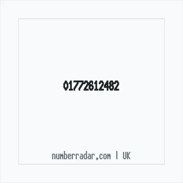 Reverse number check for +44 1772 612482 — who called me?