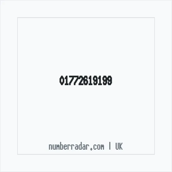 Reverse number check for +44 1772 619199 — who called me?