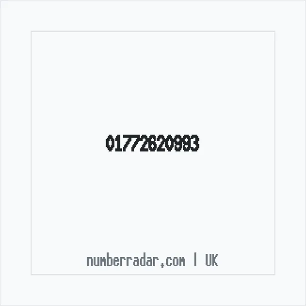 Reverse number check for +44 1772 620993 — who called me?