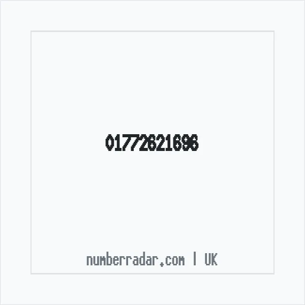 Reverse number check for +44 1772 621696 — who called me?