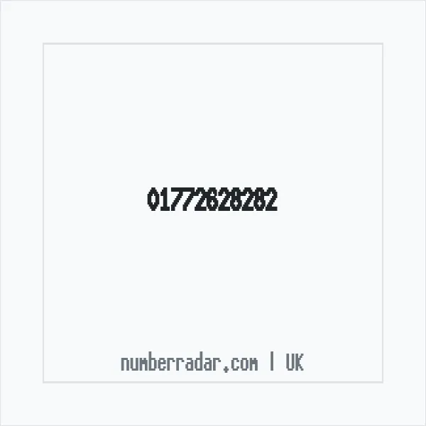 Reverse number check for +44 1772 628282 — who called me?