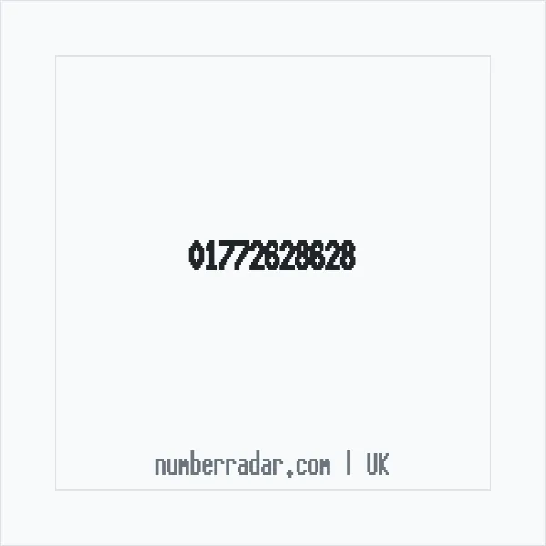 Reverse number check for +44 1772 628628 — who called me?