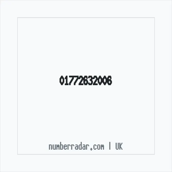 Reverse number check for +44 1772 632006 — who called me?