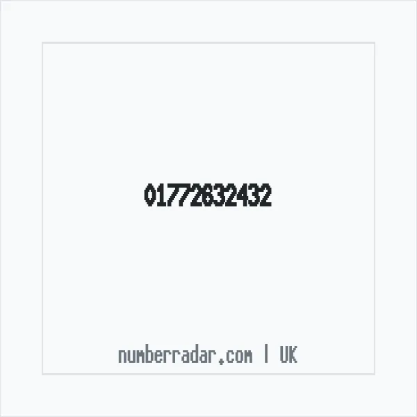 Reverse number check for +44 1772 632432 — who called me?