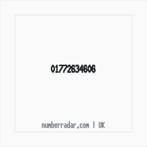 Reverse number check for +44 1772 634606 — who called me?