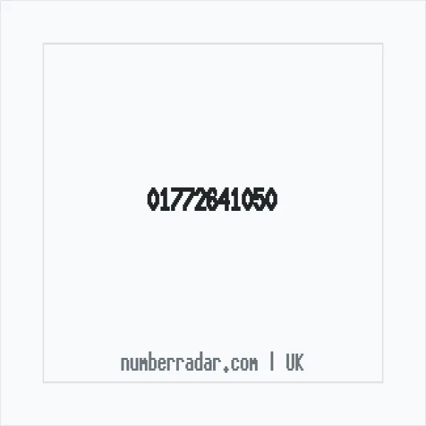 Reverse number check for +44 1772 641050 — who called me?
