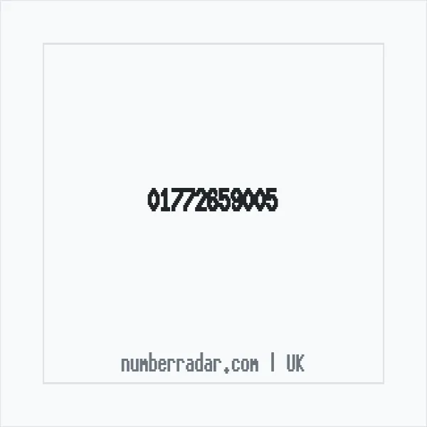 Reverse number check for +44 1772 659005 — who called me?