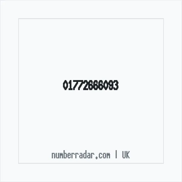 Reverse number check for +44 1772 666093 — who called me?