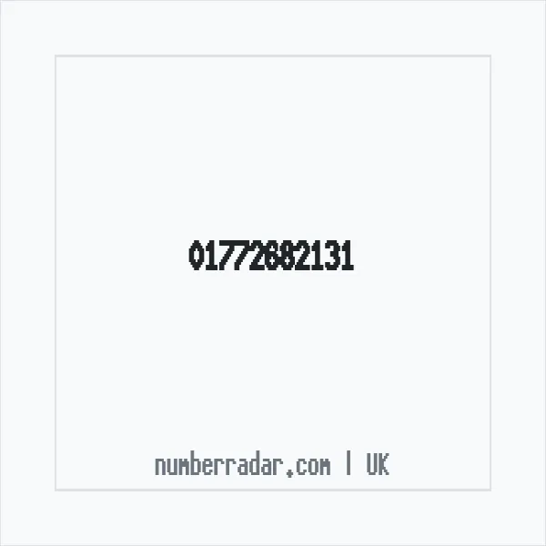 Reverse number check for +44 1772 682131 — who called me?