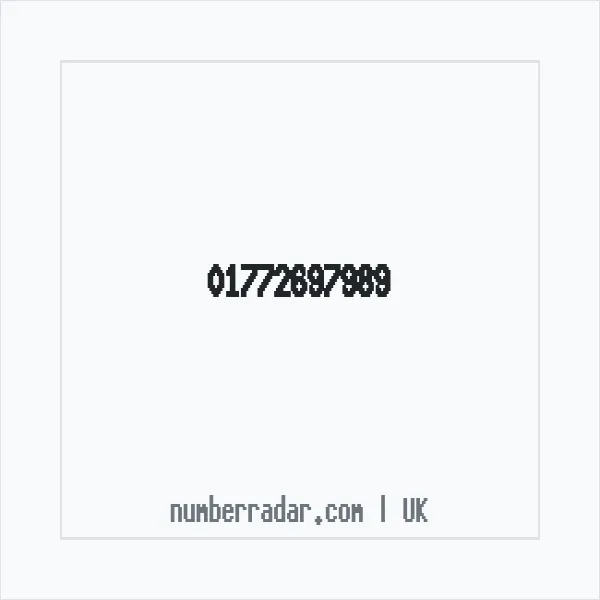 Reverse number check for +44 1772 697989 — who called me?
