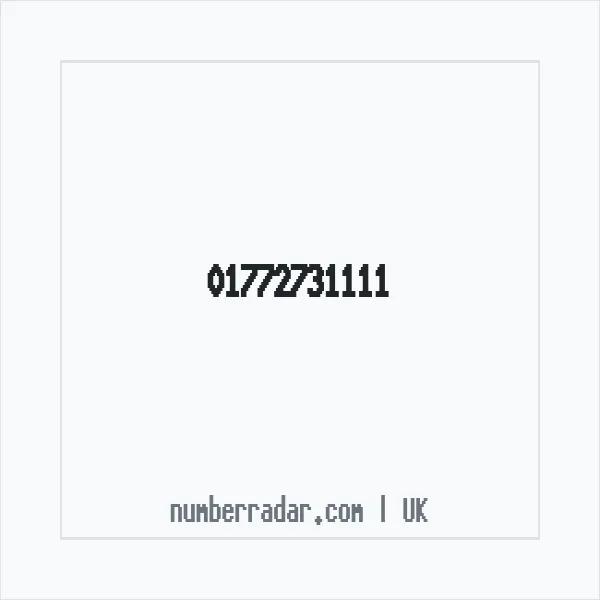 Reverse number check for +44 1772 731111 — who called me?