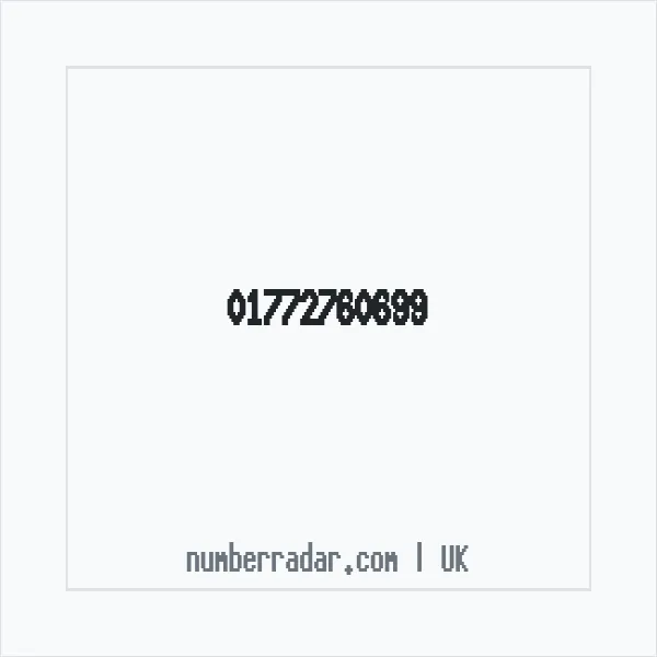 Reverse number check for +44 1772 760699 — who called me?