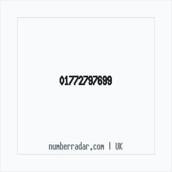 Reverse number check for +44 1772 797699 — who called me?
