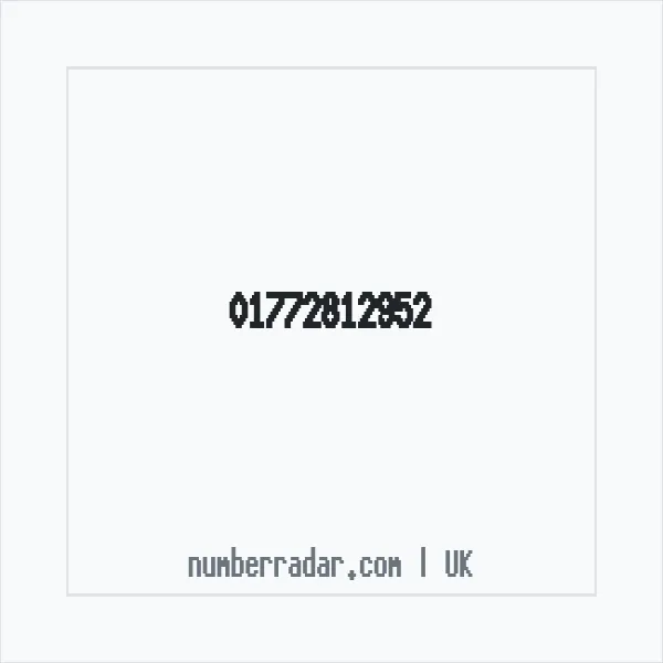 Reverse number check for +44 1772 812952 — who called me?