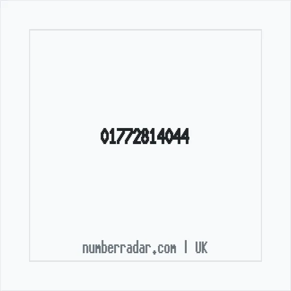 Reverse number check for +44 1772 814044 — who called me?