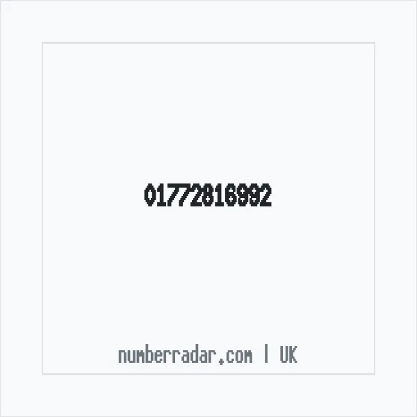 Reverse number check for +44 1772 816992 — who called me?