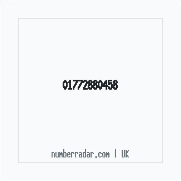 Reverse number check for +44 1772 880458 — who called me?