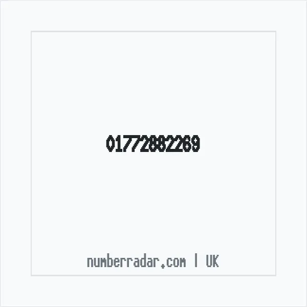 Reverse number check for +44 1772 882269 — who called me?