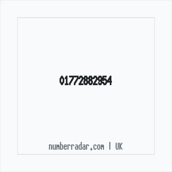 Reverse number check for +44 1772 882954 — who called me?