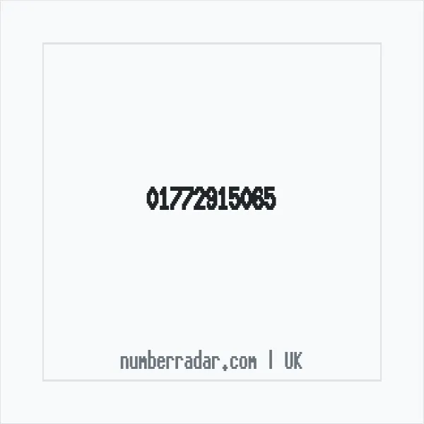 Reverse number check for +44 1772 915065 — who called me?