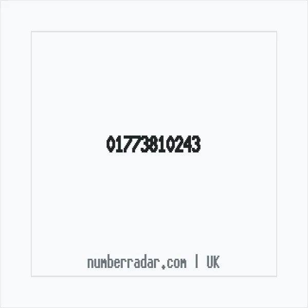 Reverse number check for +44 1773 810243 — who called me?
