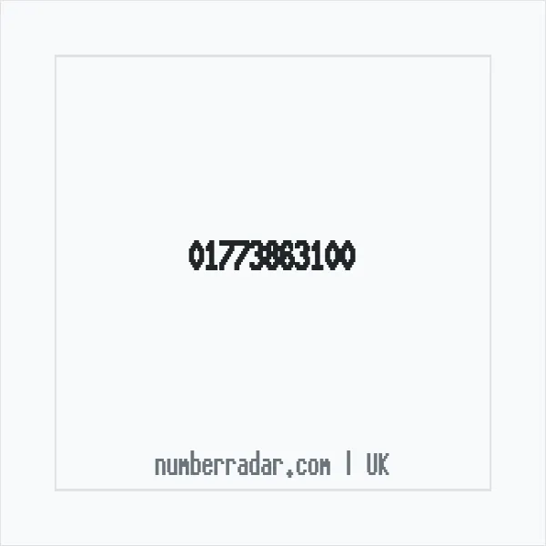 Reverse number check for +44 1773 863100 — who called me?