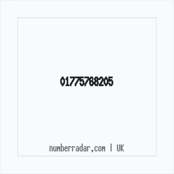 Reverse number check for +44 1775 768205 — who called me?