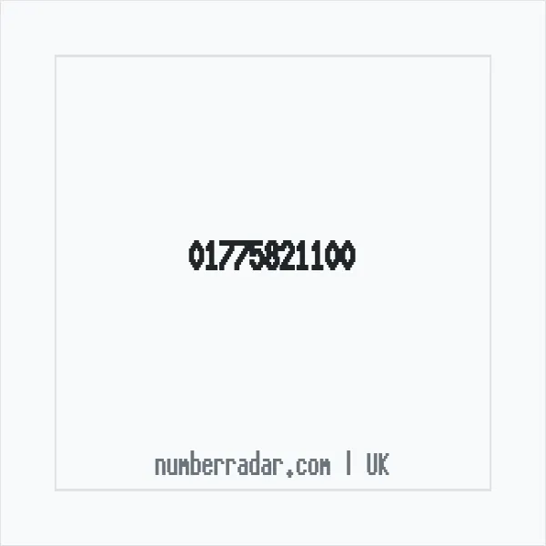 Reverse number check for +44 1775 821100 — who called me?