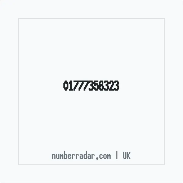 Reverse number check for +44 1777 356323 — who called me?