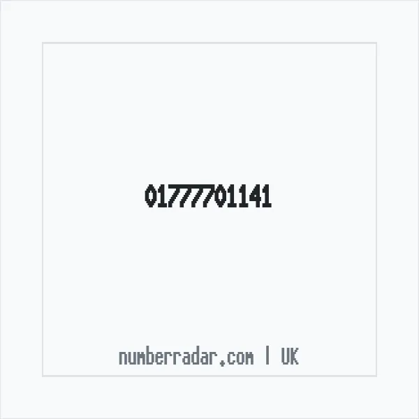 Reverse number check for +44 1777 701141 — who called me?
