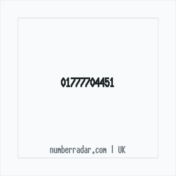 Reverse number check for +44 1777 704451 — who called me?